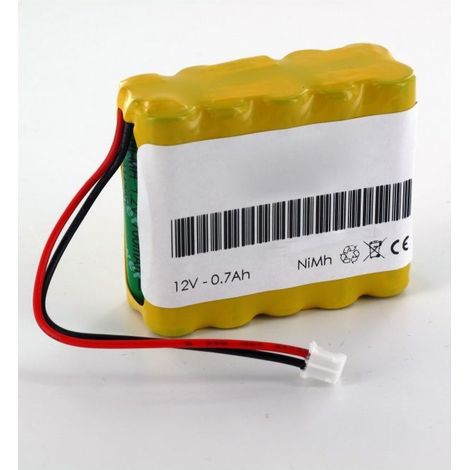 Exalium Premium – Batterie 12V 0.7Ah NiMh pour alarme incendie Neutronic BAAS MAFLASH – Compatible TESLA TT3 et modèles – Alimentation blocs autonomes