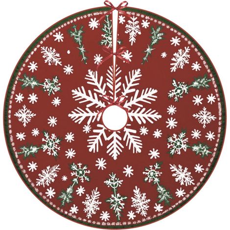Arbre De Noël - Jupe De Sapin - Polyester - Imprimé Haute Définition - Diamètre 60 Cm - Pour Arbres Moyens Et Petits - 1 Pièce (1/5)
