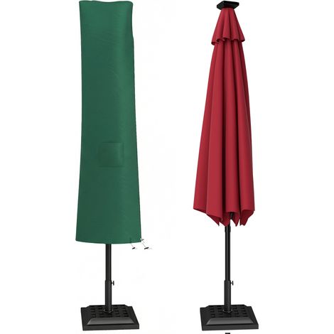 Outsunny Garden Parasol Cover, Outdoor Cantilever Banana Umbrella Protector