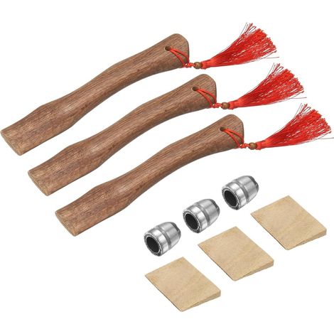 3pcs Replacement Wooden Axe Handles 10.2" Universal Hickory Axe Handles with Wooden and Round Corners for Axe Camping Gardening  Manches De Hachette Universelles En Hickory, Avec Coins En Bois, Pour H (1/5)