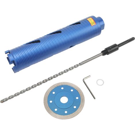 Foret à carottage de 6,35 cm de diamètre, filetage 5/8‑11, pour perçage à sec et à l'eau, outil de perçage efficace pour le béton, scie cloche (1/5)