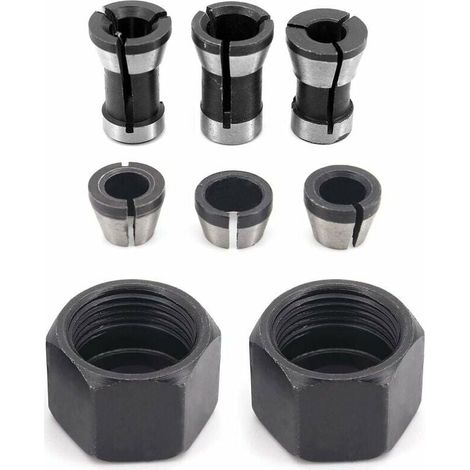 Cabezal de mandril, portabrocas, cabezal adaptador convertidor de 6 mm, 6,35 mm y 8 mm, 6 piezas (1/5)