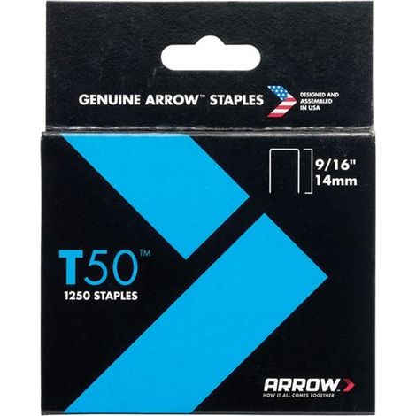 T50 Staples 14mm (9/16in) Box 1250 ARRT50916S (1/2)