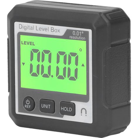 Niveau à bulle numérique magnétique portable de haute précision, rapporteur d'angle, inclinomètre, jauge d'angle pour le travail du bois et les chantiers de construction, noir et blanc