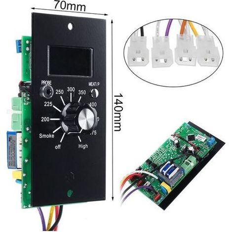 Panneau de commande 120 V pour poêles à granulés avec fonction grill et sonde de température à viande (1/5)