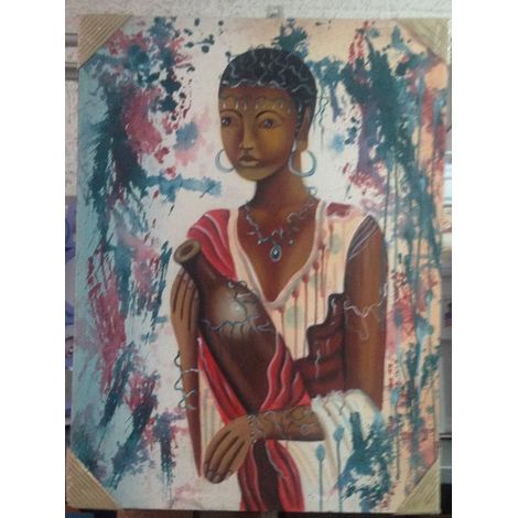 Quadro oleografico donna indiana 60x80 16243 prodi (1/2)