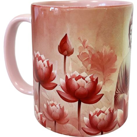 Tasse rose en céramique sagesse de Bouddha - CBKreation (1/3)