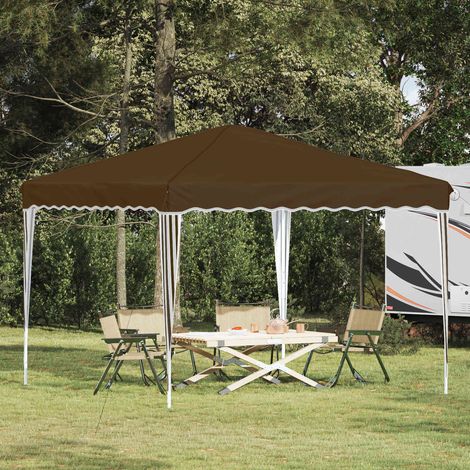 Pop-up Partyzelt Taupe 288 x 288 x 245 cm Oxford-Stoff