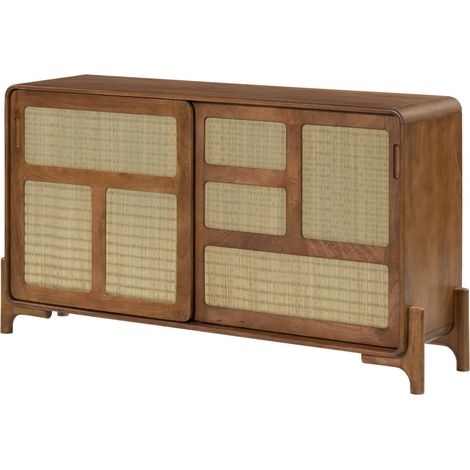 Sideboard Mango/Seegras 150x40x80 hellbraun lackiert MIZUMI 100