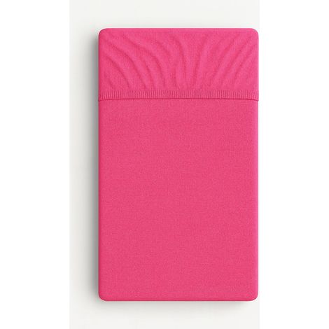 Sábana bajera ajustable de rizo para cuna 120x60cm - fucsia (1/4)