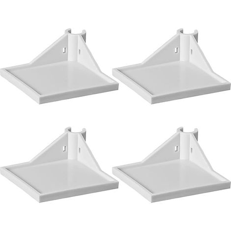 Etagère D'Angle Pour Tente De Culture - Fixation Sur Tube 16 Mm - Polypropylène Blanc - Pour Hygromètre Caméra Plantes - Lot De 4 (1/5)