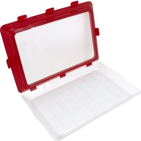 Plateau Clever-Tray XL - - Rouge - Compatible congélateur et lave-vaisselle - Dimensions 38x26x3cm (1/4)