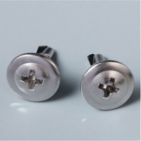 C44742 - Lot de 100 - Vis à tôle Autoperceuse - à Tête Large Bombée - diamètre 4.2x32mm - en Acier Zingué - à Empreinte Cruciforme (1/3)