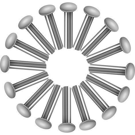 Lot de 200 Rivets en Acier Inoxydable à Tête Bombée Ronde, Résistants à L'usure et Faciles à Installer, pour Fixation et Applications Marines (1/5)
