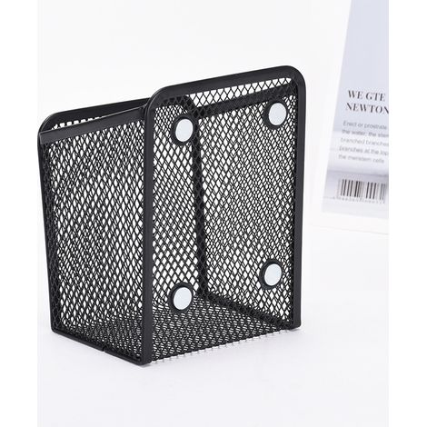 Magnetischer Stifthalter – Stiftekorb aus Edelstahl mit Drahtgeflecht – Metallregal zur Aufbewahrung von Schreibutensilien, geeignet für Whiteboards, Tafeln, Küchen, Schränke, Zuhause oder Büro (1/3)