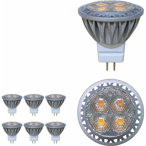 ampoule LED MR11 GU4 spot 3 W 12 volts Super Bright égal à ampoule halogène 35 W 280LM 30 ° Angle de faisceau Blanc froid 6000K Lot de 6 unités [Classe énergétique A+] (1/5)