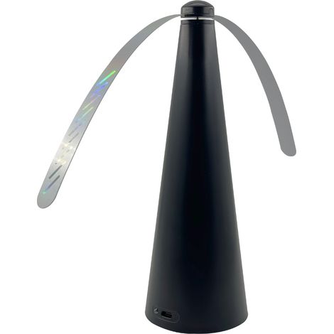 Ventilateur de bureau anti-mouches - Piège à mouches d'extérieur - Ventilateur anti-moustiques pour pique-nique et camping - Répulsif anti-insectes - Répulsif anti-insectes portable - Noir (1/4)