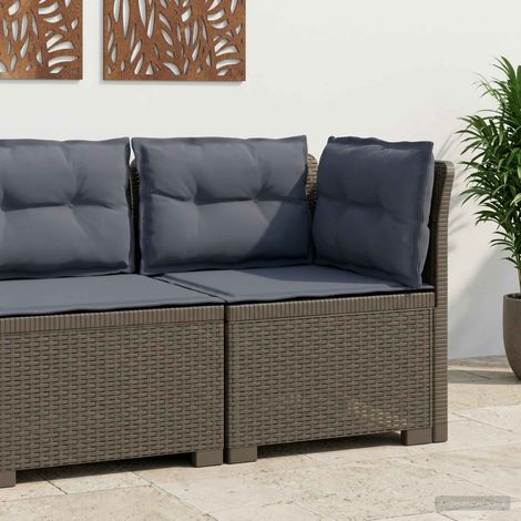 vidaXL Sillón Individual de Jardín con Cojines Apariencia de Ratan PP (1/5)