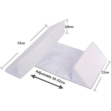 Oreiller Pour Bébé - Mousse À Mémoire De Forme Ergonomique - Pour Sommeil Latéral Nouveau-Né - 43 x 22 x 14 cm - Blanc (1/4)