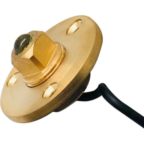 Copper water plugs with LED lighting, decorative lighting, threaded water plugs, flanges, drain holes, yacht and boat fittings, copper water plugs with lighting.