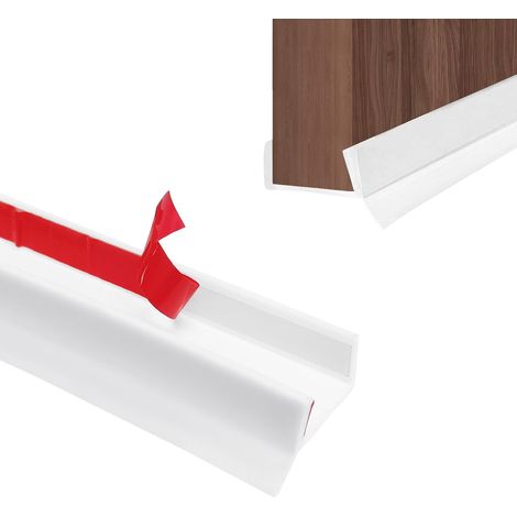 Kitchen Baseboard Seal, 2 m Sealing Profile for Kitchen Base, Flexible Self-Adhesive, 15/16/17/18 mm Protection for Baseboard Baseboard Under Cupboard, Kitchen Recessed – Weiß (1/5)