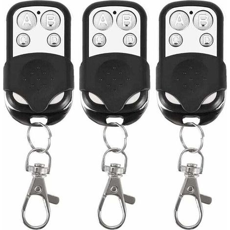 Set mit 3 Universalfernbedienungen für automatische Türen, 315 MHz Frequenz, fester Code, 4 Tasten, für bis zu 4 Türen. (1/4)