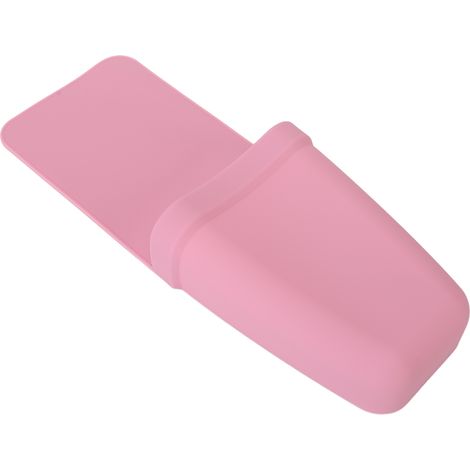 Pochette en silicone résistante à la chaleur, étui de protection souple et lavable pour fer à lisser, couverts et épluchures de fruits (rose) (1/5)