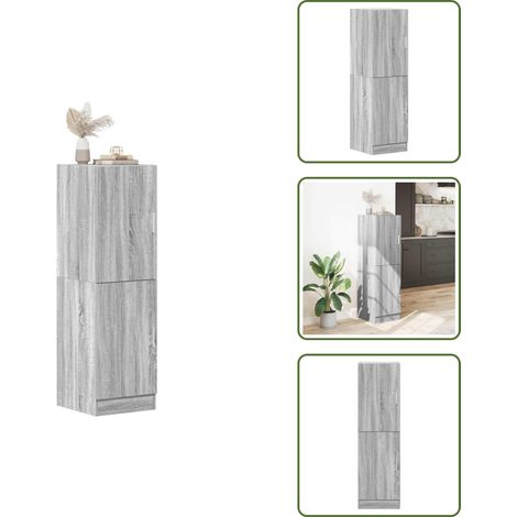 vidaXL Küchenschrank Grau Sonoma 38x41,5x131,5 cm Holzwerkstoff (1/5)