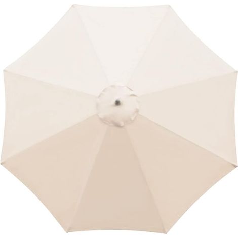 Housse de rechange pour parasol, 8 baleines, 3 m, imperméable, anti-UV, tissu de rechange - beige (1/4)