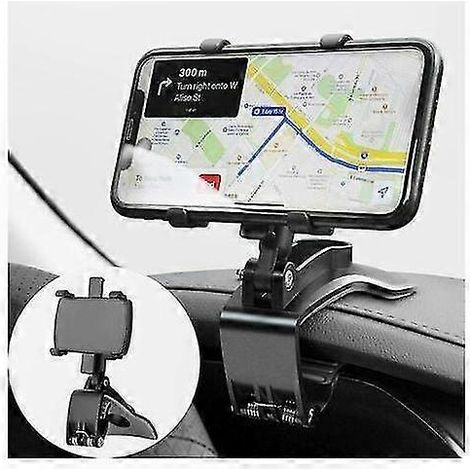 Universelle Kfz-Handyhalterung, 360° drehbare Armaturenbretthalterung für Smartphones und Navigationsgeräte von 4 bis 7 Zoll, Einzelpackung, schwarz (1/5)