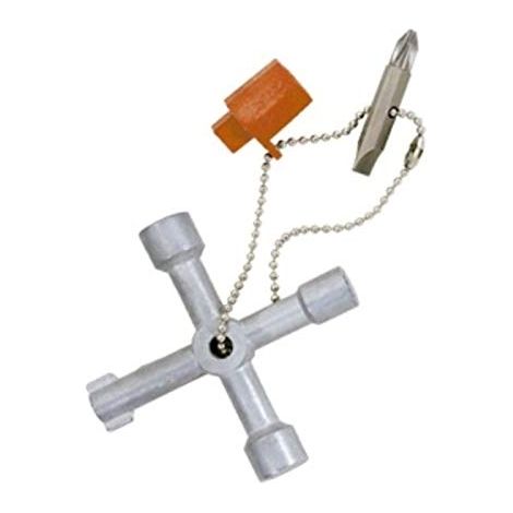 E-ROBUR CLÉ UNIVERSELLE EN CROIX POUR ARMOIRE ÉLECTRIQUE - 394010 (1/3)