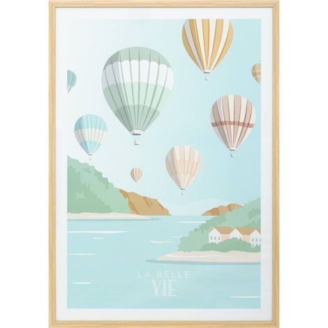 Affiche encadrée & sous-verre La Belle Vie 50 x 70 cm - Atmosphera