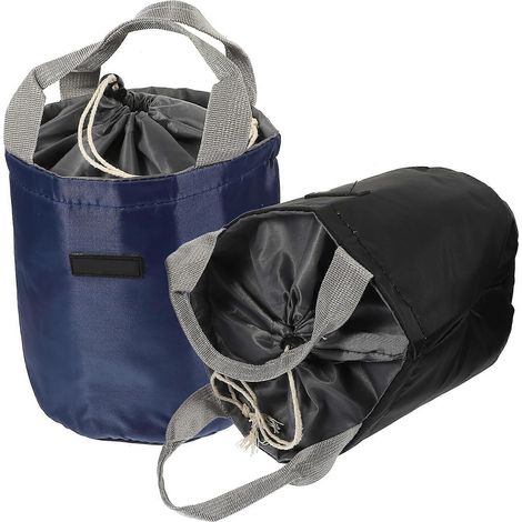 Lot de 2 sacs isothermes portables pour bento, sacs à lunch ronds et portables (1/5)