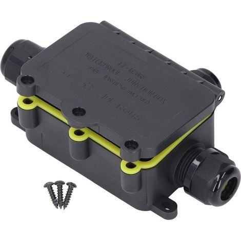 Boîte de jonction étanche à 3 voies, cordon d'alimentation électrique externe en plastique IP68 pour éclairage extérieur 450V (1/5)