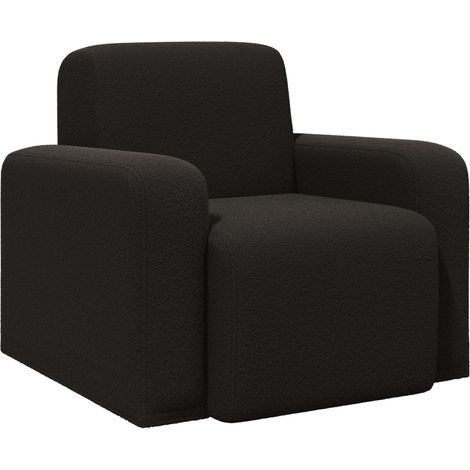 Fauteuil Noir Bouclé vidaXL (1/5)