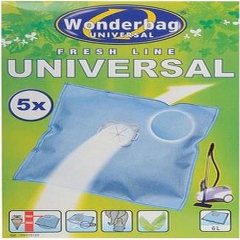Sacs microfibres par 5 WONDERBAG WB415120 pour Aspirateur , POWER SPACE, SILENCE FORCE, SILENCE FORCE COMPACT, SILENCE FORCE COMPACT UPGRADE, SILENCE FORCE EXTREME, SILENCE FORCE EXTREME COMPACT, X-TR (1/10)