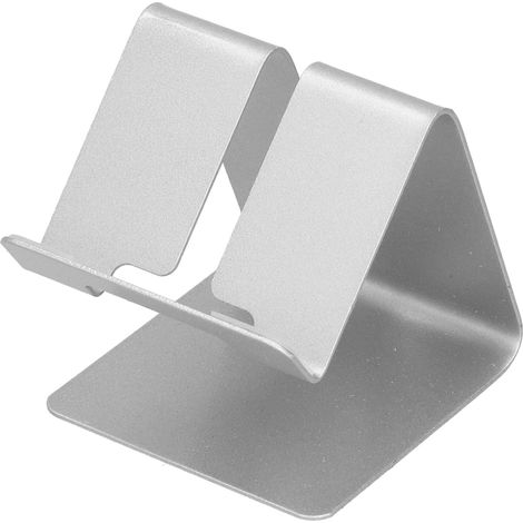 Leichter und tragbarer Handyhalter aus Aluminiumlegierung für Schreibtisch, Handy und Tablet, silberfarben (1/5)