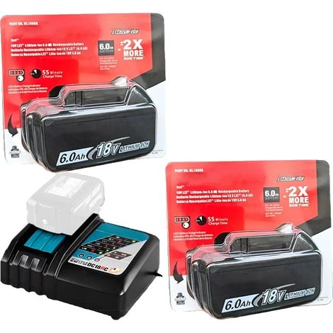 Batterie, 6Ah Lithium-ion, Compatibilité 18V, Orange, 18V-b (1/2)