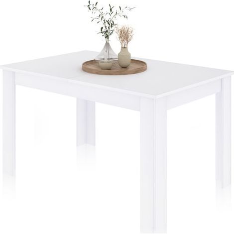 Mesa de comedor extensible Danna 123 Blanco Artik (Blanco Mate) 75cm (ancho) x 78cm (alto) (1/5)
