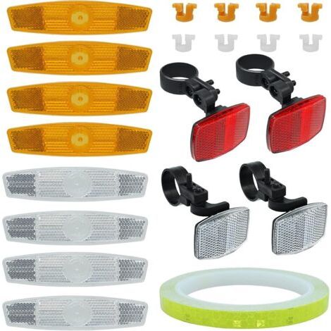 Pair 13Pcs Catadioptre Velo,Réflecteur de Vélo Arrière,Réflecteur à Rayons pour Vélo de Montagne (1/5)