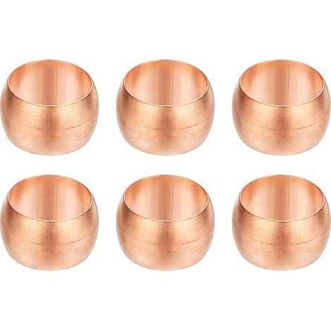 8mm Tube Embouts de Manchons Compression OD, 6Pcs Kit d'Assortiment Raccords à Virole en Cuivre pour Gaz d'Eau d'Air - (1/5)