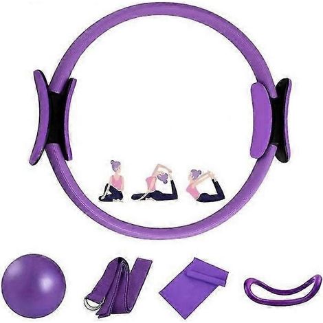 5-teiliges Pilates-Ring-Set, 14 Yoga-Fitness-Magic-Circle-Pilates-Ausrüstung, Doppelgriff-Übungskreis für den Heimgebrauch – Perfekt (1/5)