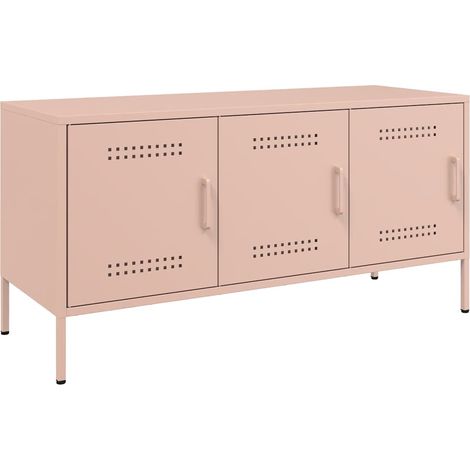 Maison Exclusive - TV-Schrank Rosa 100,5x39x50,5 cm Stahl