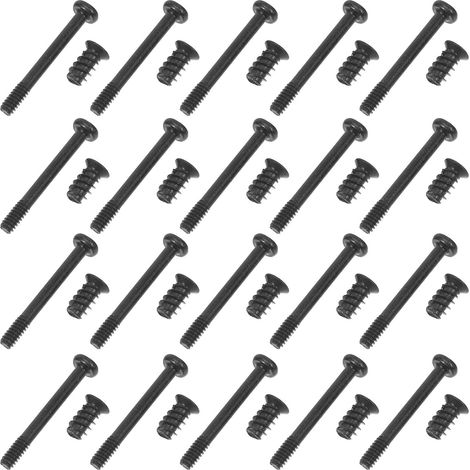 Kit de Vis Vis Plates Courtes et Longues pour Ventilateur de Boîtier en Fer Noir 60pcs Vacances et Usage Professionnel (1/5)