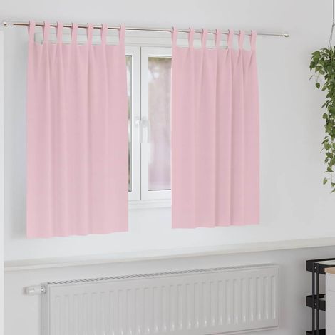 Verdunkelungs-Vorhänge mit Ringen 2 pcs Babyrosa 140 x 140 cm
