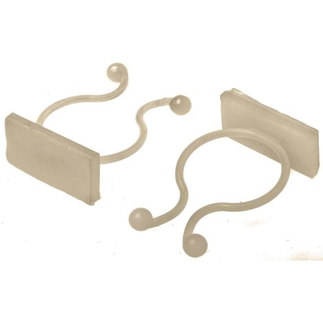Clip adhésif Rotation, Ø max 20mm en Nylon ( Prix pour Sachet de 20 )