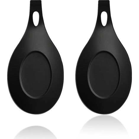 Sollbry Cuillère En Noir Mat, Pour Cuisinière, Porte Stensiles De Cuisine Pour Louches, Pinces, Spatule, Porte-cuillère Pour Cuisinière (2PC) (1/5)