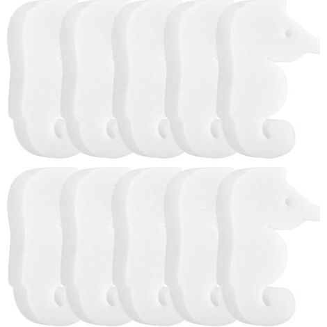 Absorbeur d'écume de piscine–Décapant d'huile pour piscine pour l'entretien de l'eau claire Cœur en éponge en microfibre avec sac flottant en maille (1/5)