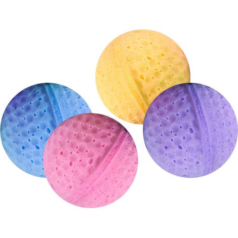 Karlie Cat Toy - 4 palline di spugna, diametro 4 cm, colori assortiti, 4 pezzi (1/3)