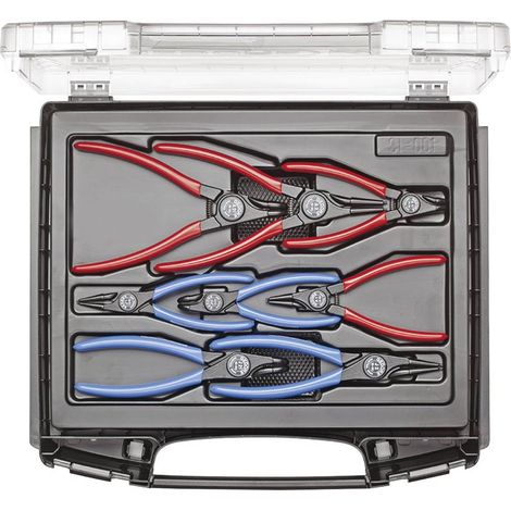 Gedore 2148706 Kit pinze per anelli di sicurezza Adatto per (Pinze per anelli) Anelli esterni ed interni 12-25 mm, 19-6 (1/5)